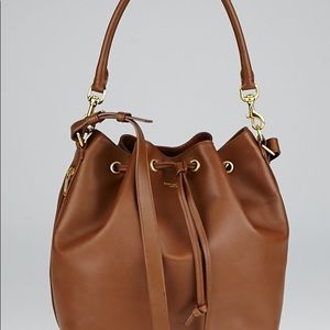 Yves Saint Laurent Brown Seau Medium Bucket Bag
